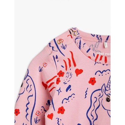 Mini Rodini - Ромпери - Unicorns Long - Sleeve Bodysuit - Love|Labels