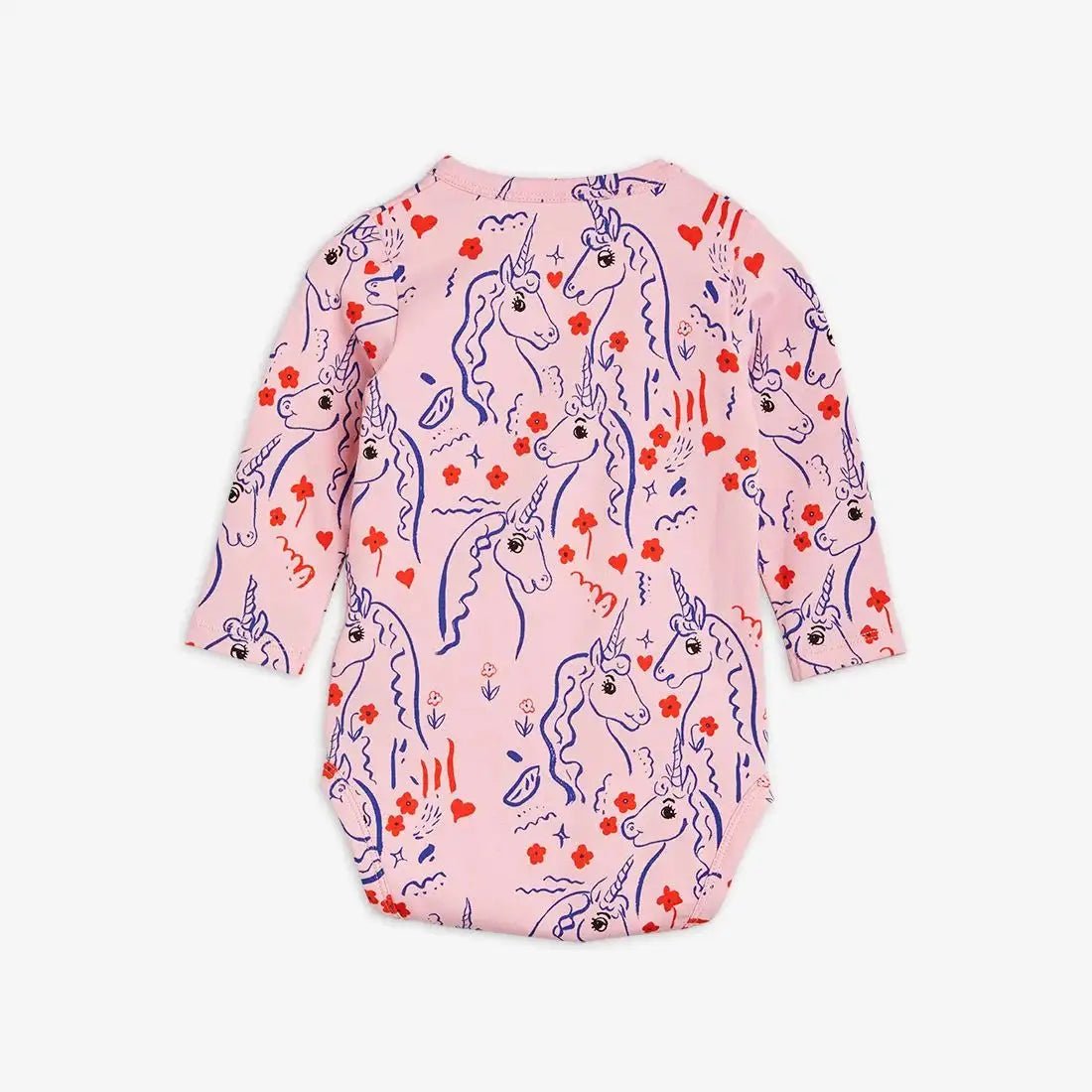 Mini Rodini - Ромпери - Unicorns Long - Sleeve Bodysuit - Love|Labels