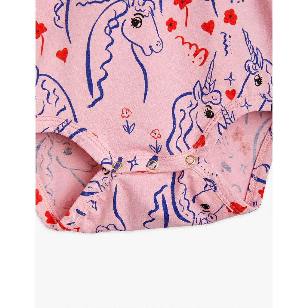 Mini Rodini - Ромпери - Unicorns Long - Sleeve Bodysuit - Love|Labels