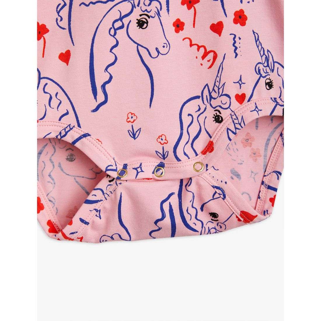 Mini Rodini - Ромпери - Unicorns Long - Sleeve Bodysuit - Love|Labels