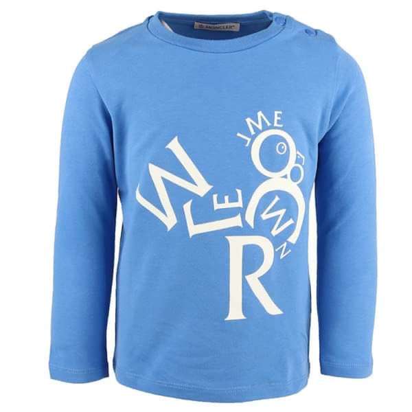 MONCLER - Блузи - Blue Print T-shirt - Love|Labels
