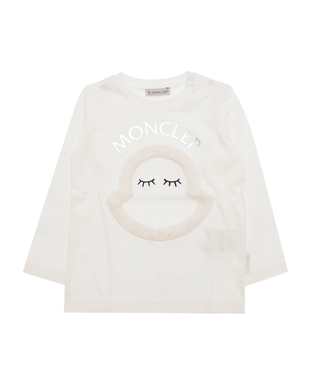 MONCLER - Блузи - White Print Longsleeve T-Shirt - Love|Labels