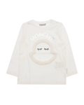 MONCLER - Блузи - White Print Longsleeve T-Shirt - Love|Labels