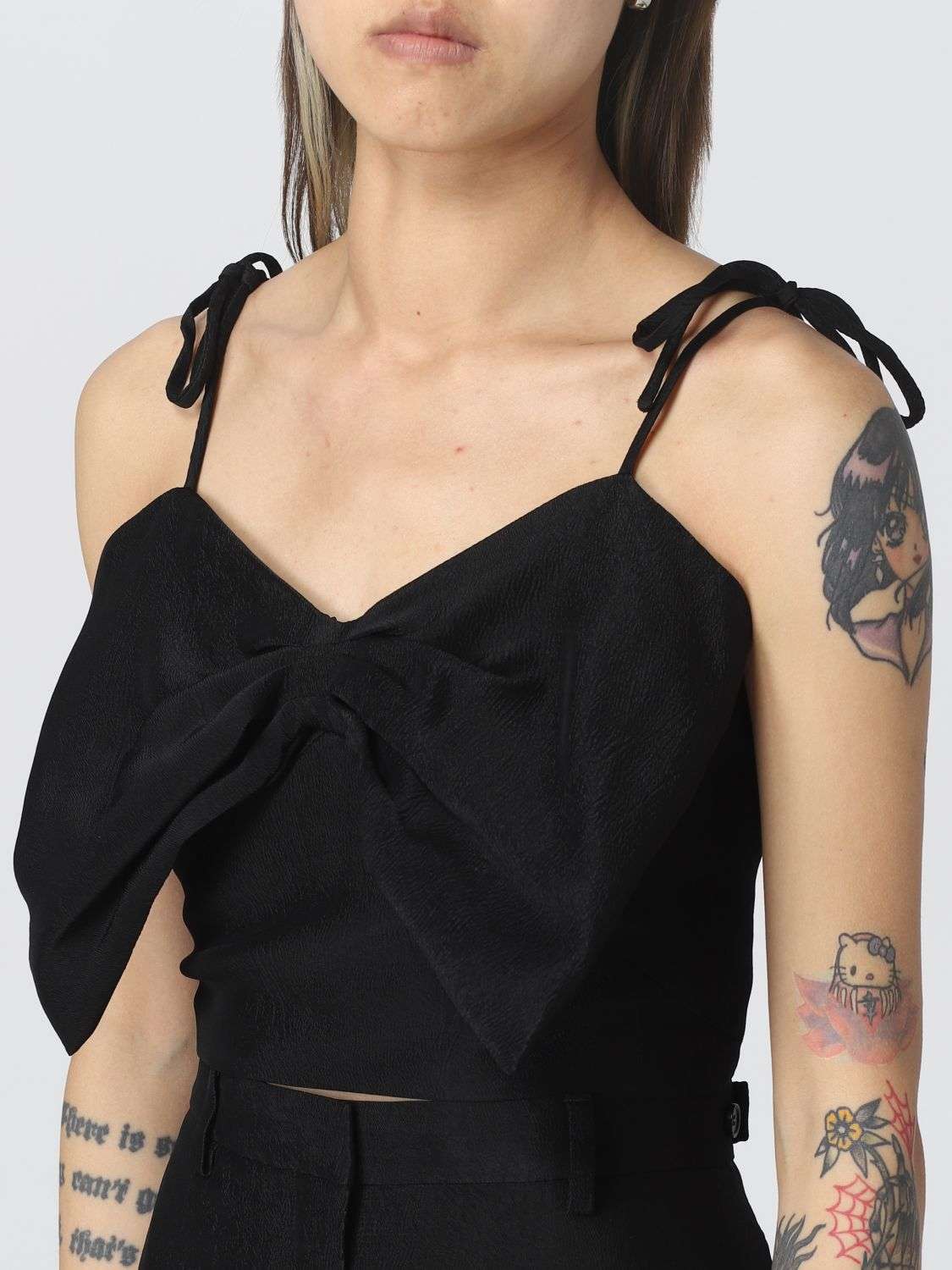 MSGM - Потници - Bow Cropped Top - Love|Labels