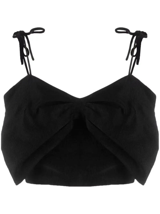 MSGM - Потници - Bow Cropped Top - Love|Labels