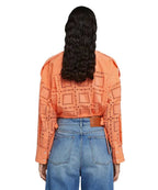 MSGM - Ризи - Broderie - Anglaise Cropped Shirt - Love|Labels