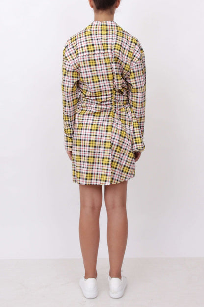 MSGM - Рокли - Checked Knot Shirt Dress - Love|Labels