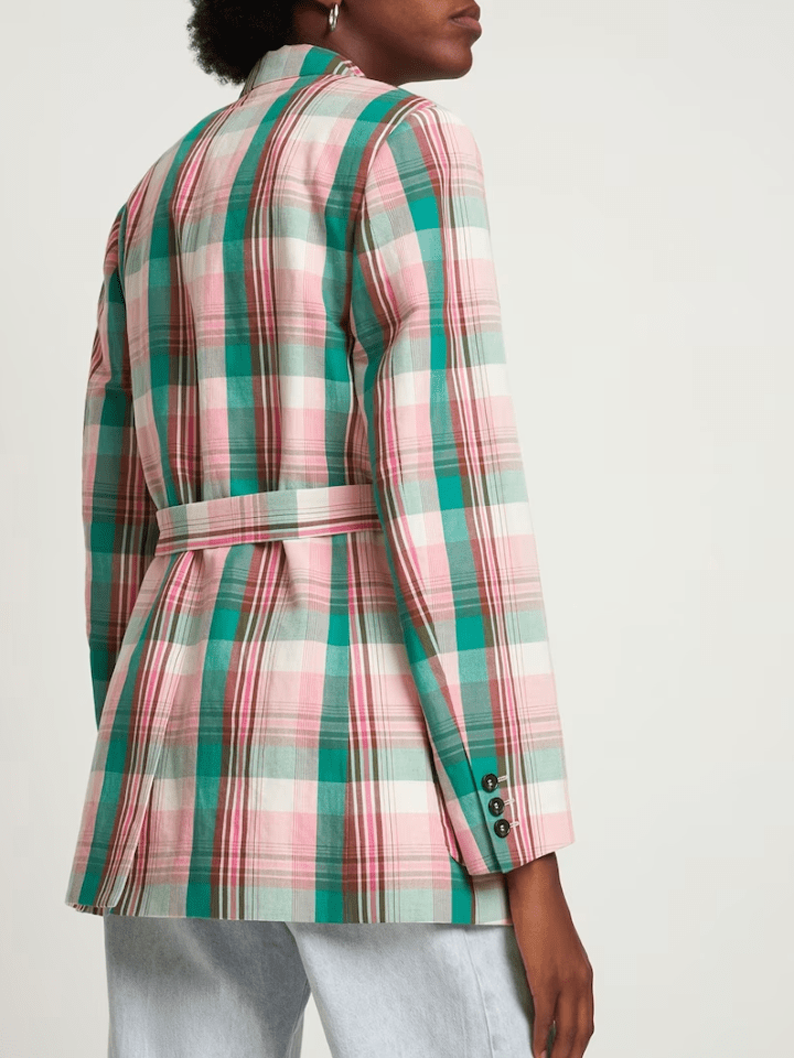 MSGM - Сака - Cotton & Linen Check Blazer - Love|Labels