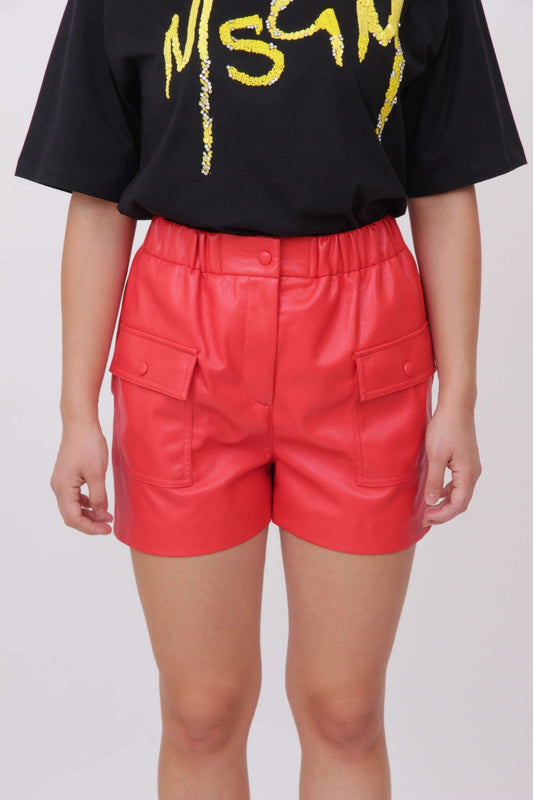 MSGM - Шорти - Faux - Leather Shorts - Love|Labels