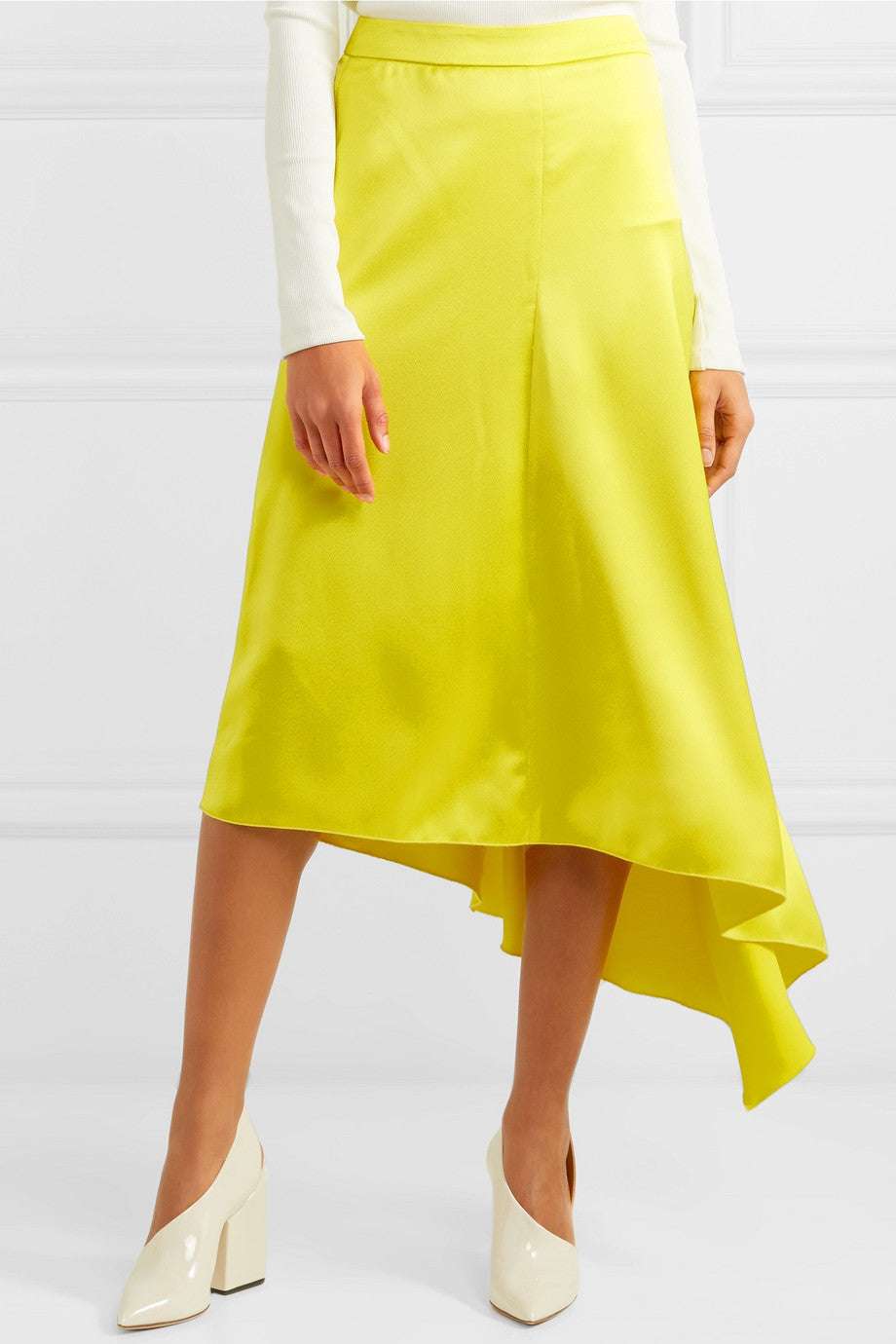 MSGM - Поли - Neon Asymmetric Midi Skirt - Love|Labels