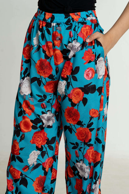 MSGM - Панталони - Roses Palazzo Pants - Love|Labels