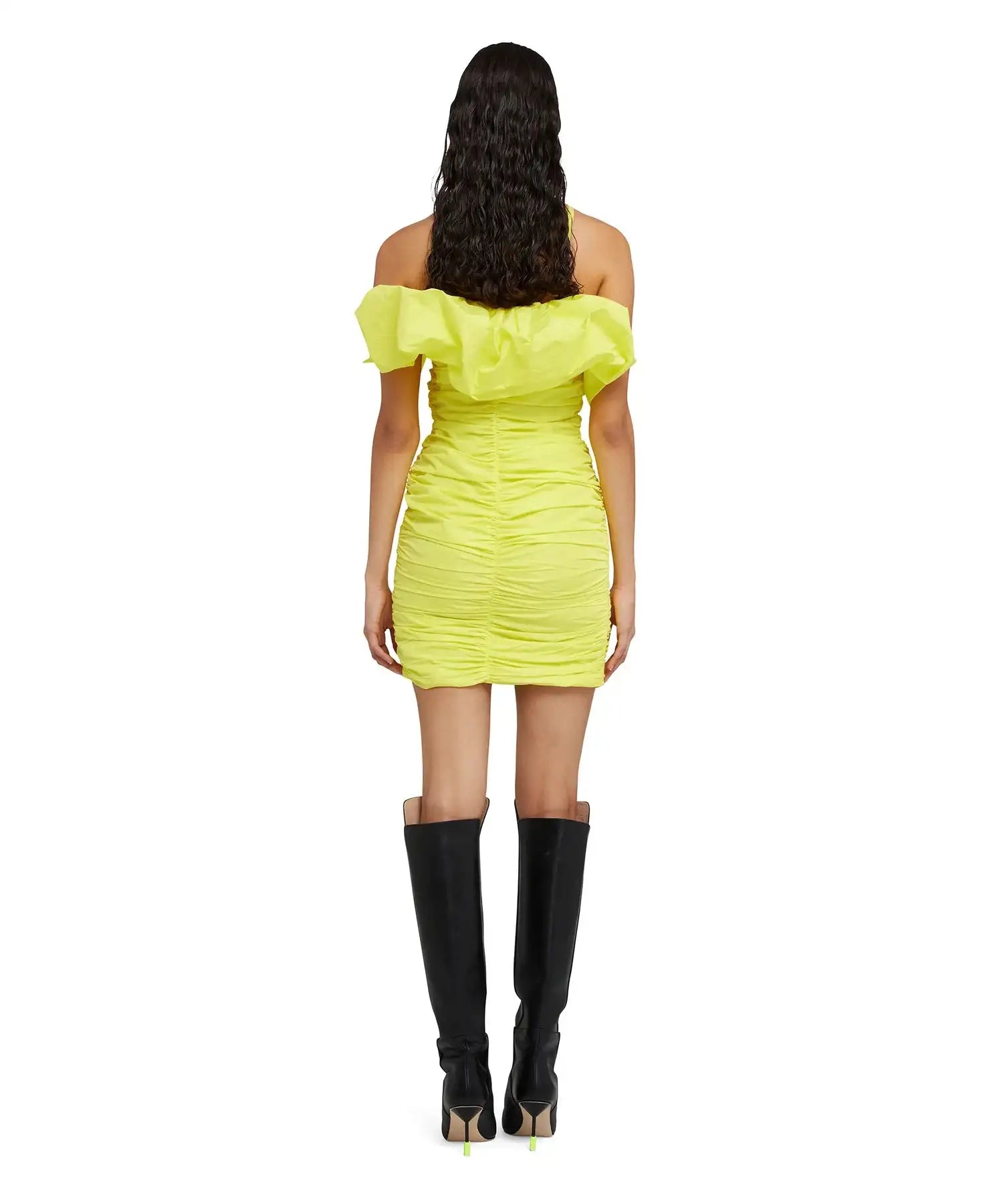 MSGM - Рокли - Ruched Ruffle - Trim Mini Dress - Love|Labels