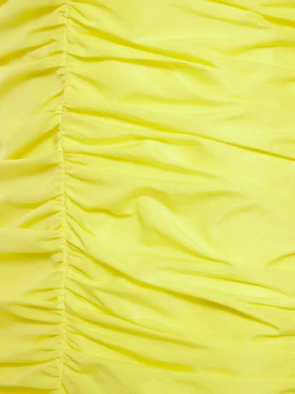 MSGM - Рокли - Ruched Ruffle - Trim Mini Dress - Love|Labels