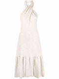MSGM - Рокли - Textured Midi Halterneck Dress - Love|Labels