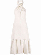 MSGM - Рокли - Textured Midi Halterneck Dress - Love|Labels