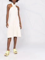 MSGM - Рокли - Textured Midi Halterneck Dress - Love|Labels