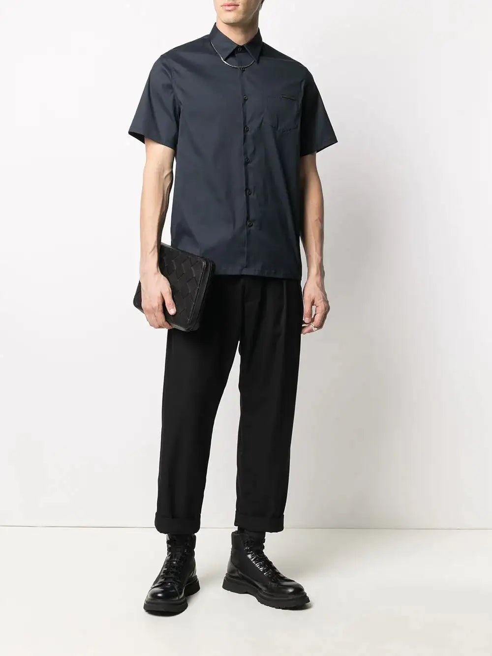 PRADA - Ризи - Logo - patch Short - sleeve Shirt - Love|Labels