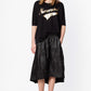 Black Midi Leather Skirt