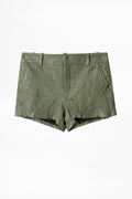 Zadig&amp;Voltaire u0428u043eu0440u0442u0438 SIMIO CRINKLE LEATHER SHORTS