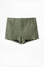 Zadig&amp;Voltaire u0428u043eu0440u0442u0438 SIMIO CRINKLE LEATHER SHORTS
