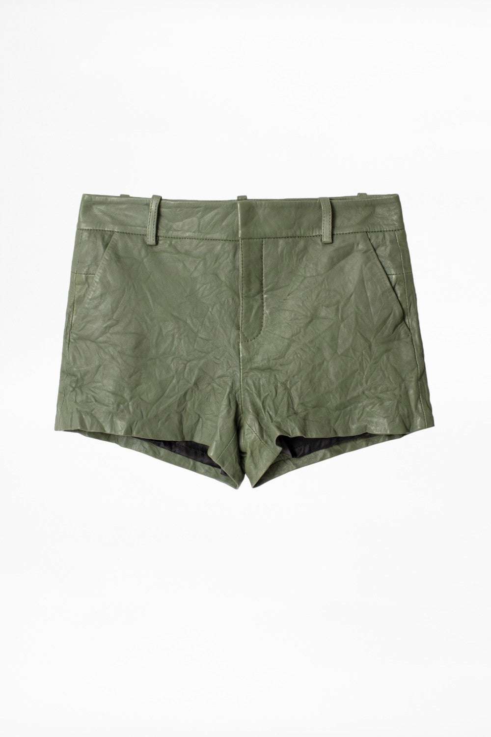 Zadig&amp;Voltaire u0428u043eu0440u0442u0438 SIMIO CRINKLE LEATHER SHORTS