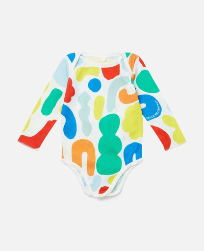 Stella McCARTNEY Kids - Ромпери - Abstract Smile Print Bodysuit Set - Love|Labels