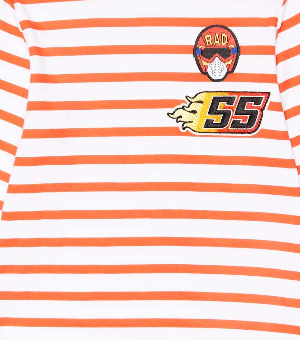 Stella McCARTNEY Kids - Блузи - Embroidered Striped Cotton Jersey Top - Love|Labels