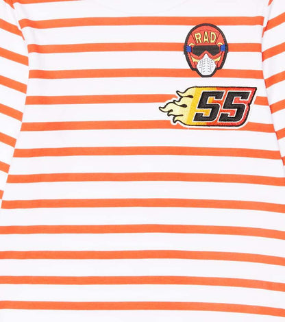 Stella McCARTNEY Kids - Блузи - Embroidered Striped Cotton Jersey Top - Love|Labels