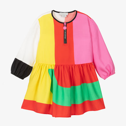 Colorblock Logo Dress