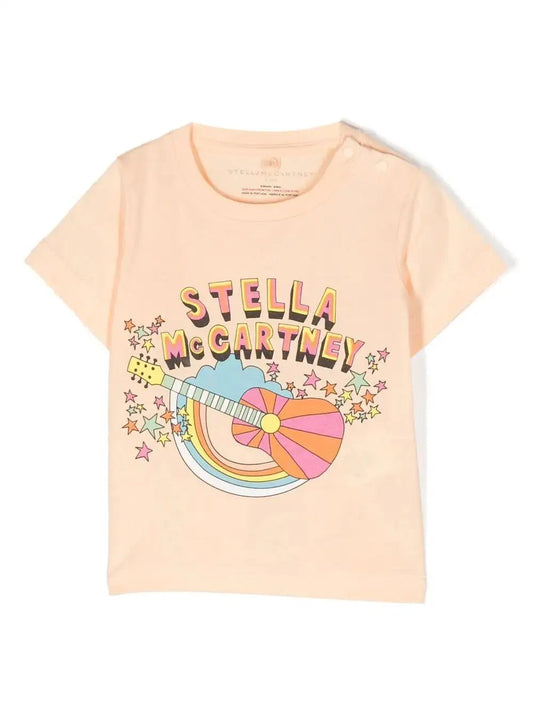 Stella McCARTNEY Kids - Тениски - Peach Guitar T-shirt - Love|Labels