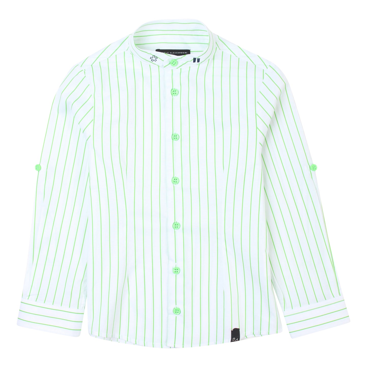 White-Green Stripe Shirt