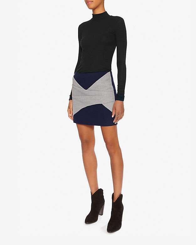 THAKOON - Поли - Dark Blue Mini Skirt - Love|Labels