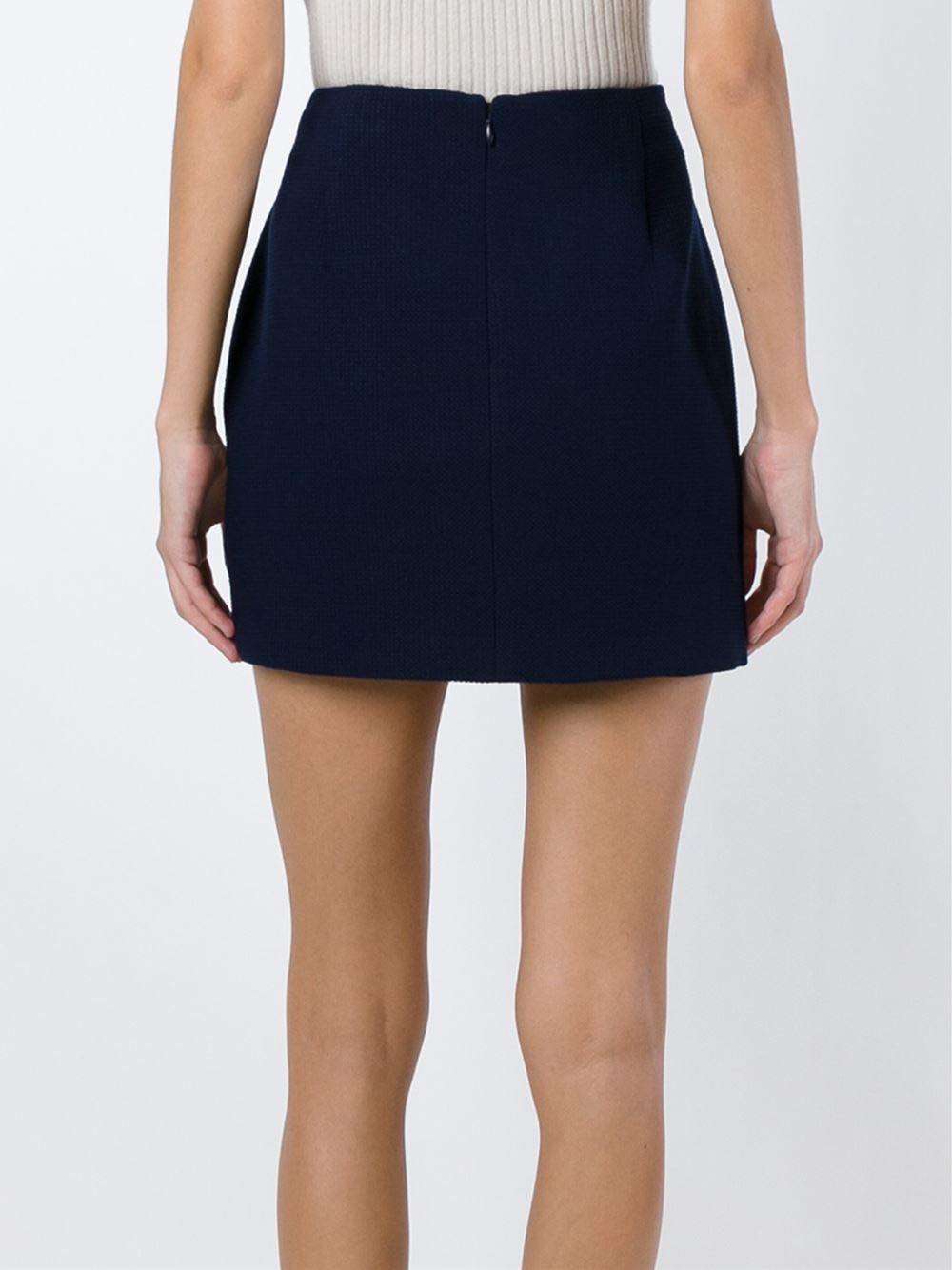THAKOON - Поли - Dark Blue Mini Skirt - Love|Labels