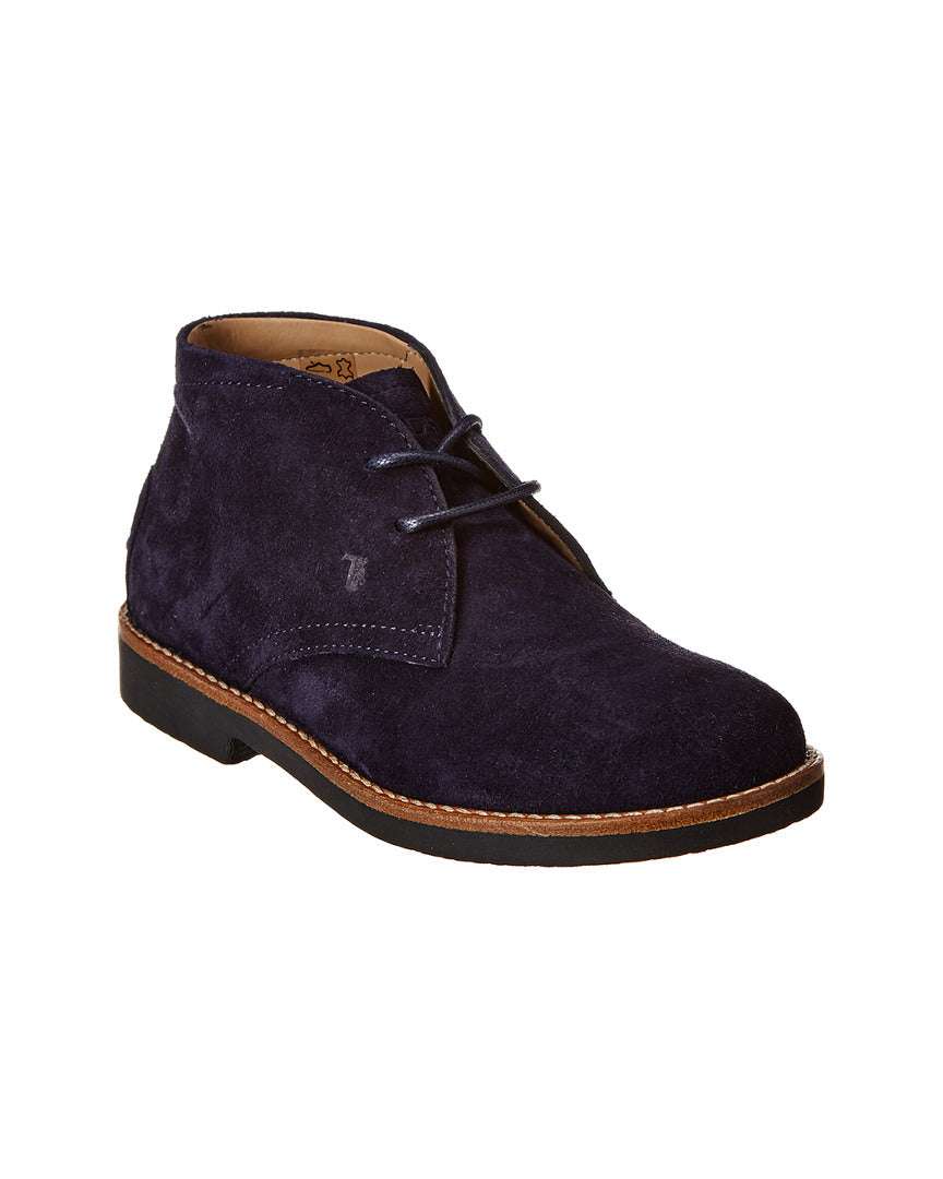 TOD's Junior - Обувки - Dark Blue Suede Boots - Love|Labels