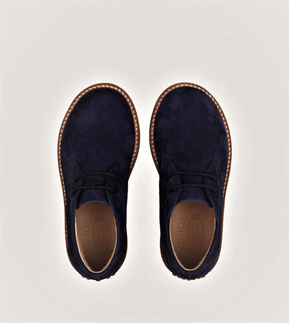 TOD's Junior - Обувки - Dark Blue Suede Boots - Love|Labels