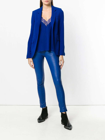Zadig&Voltaire - Панталони - Blue Leather Pants - Love|Labels
