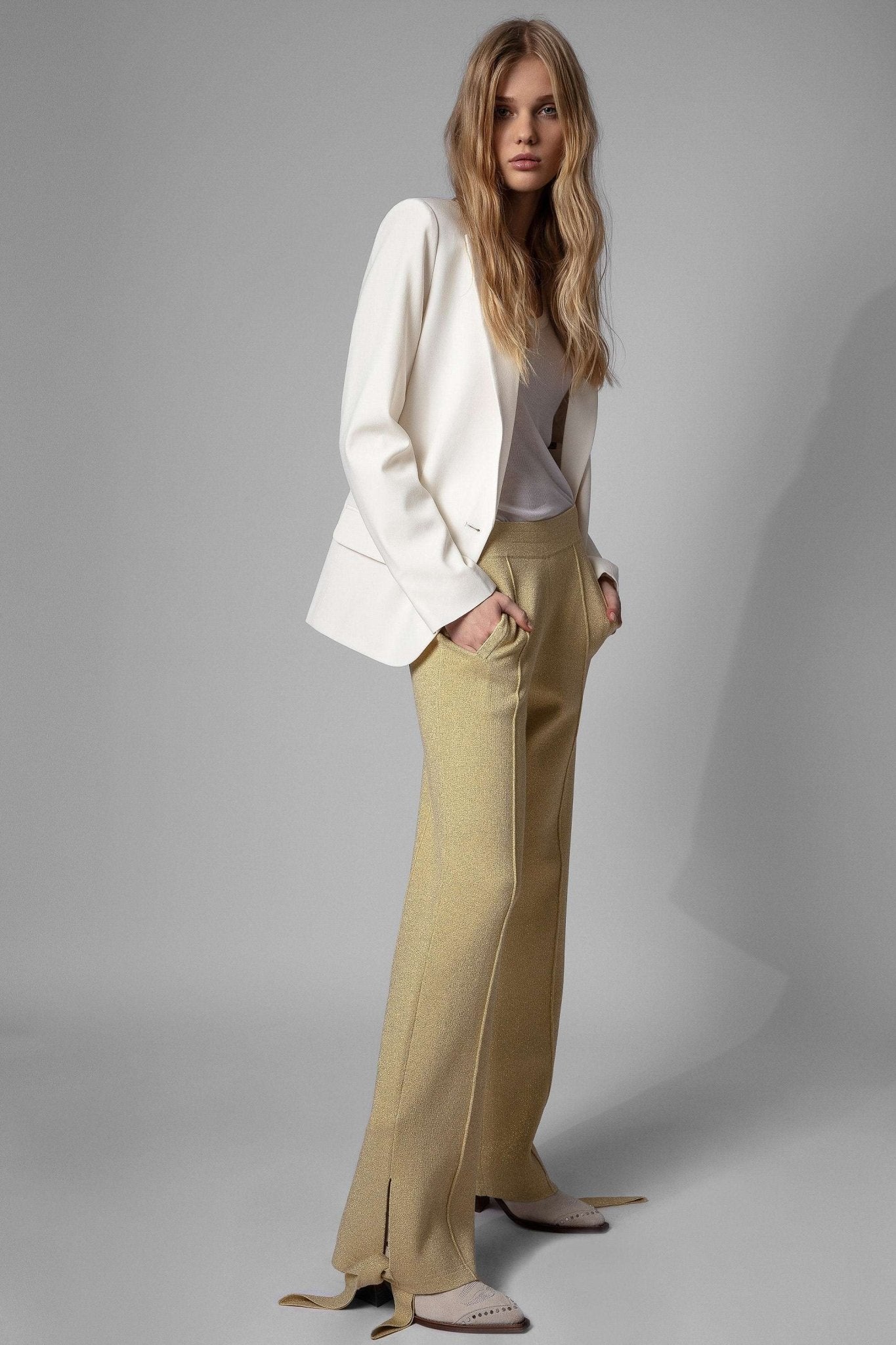 Zadig&Voltaire - Панталони - Gold Chill Lurex Pants - Love|Labels