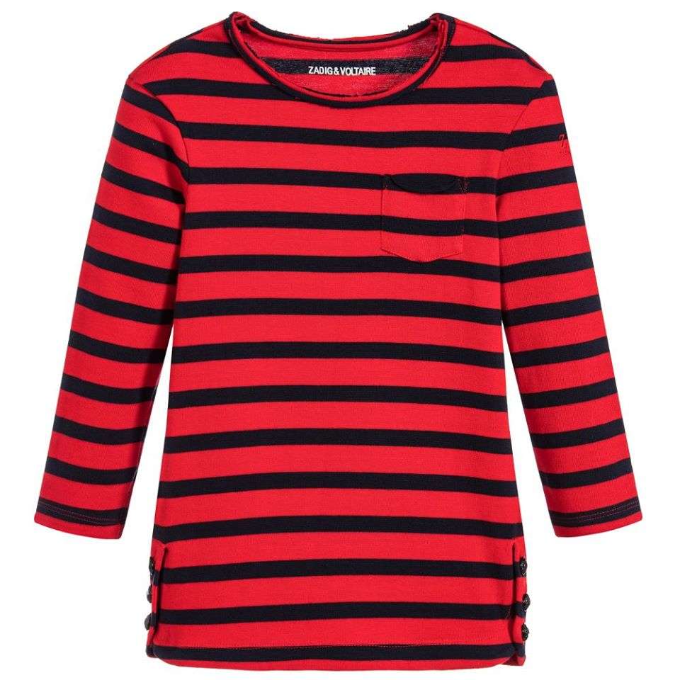 Zadig&Voltaire Kids - Блузи - Red Striped Blouse - Love|Labels