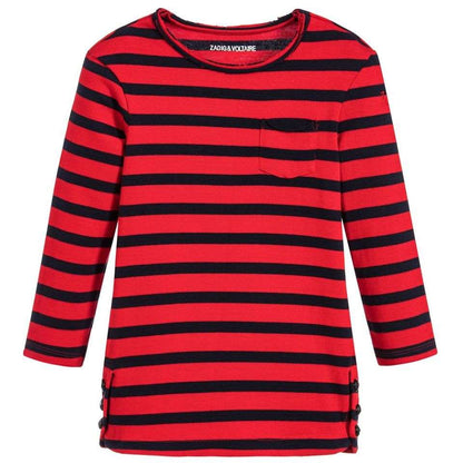 Zadig&Voltaire Kids - Блузи - Red Striped Blouse - Love|Labels