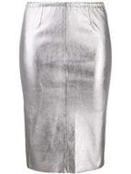 Zadig&Voltaire - Поли - Silver Leather Skirt - Love|Labels