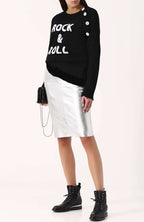 Zadig&Voltaire - Поли - Silver Leather Skirt - Love|Labels